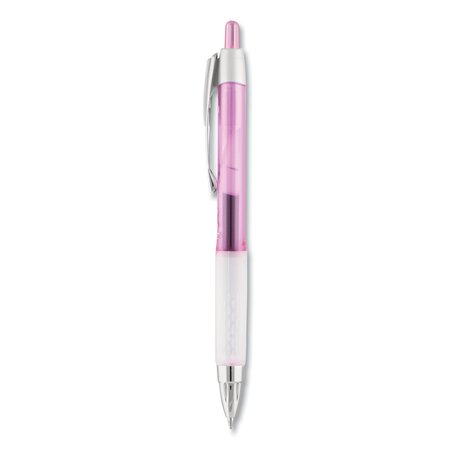 Uni-Ball Retractable Gel Pen Office Pack, 0.7mm, Blk Ink, Pink Barrel, PK36 2003896
